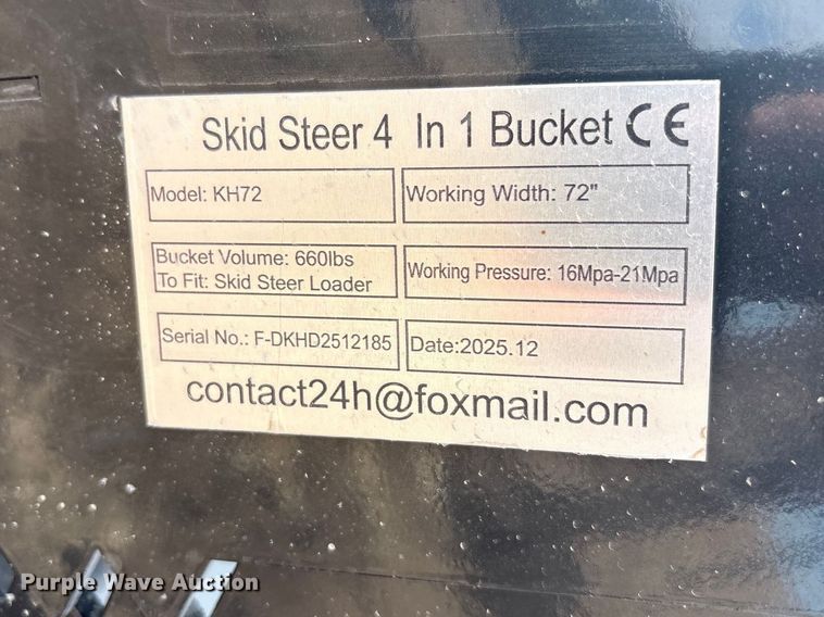 image for item FC2174 KH72 skid steer four-in-one bucket