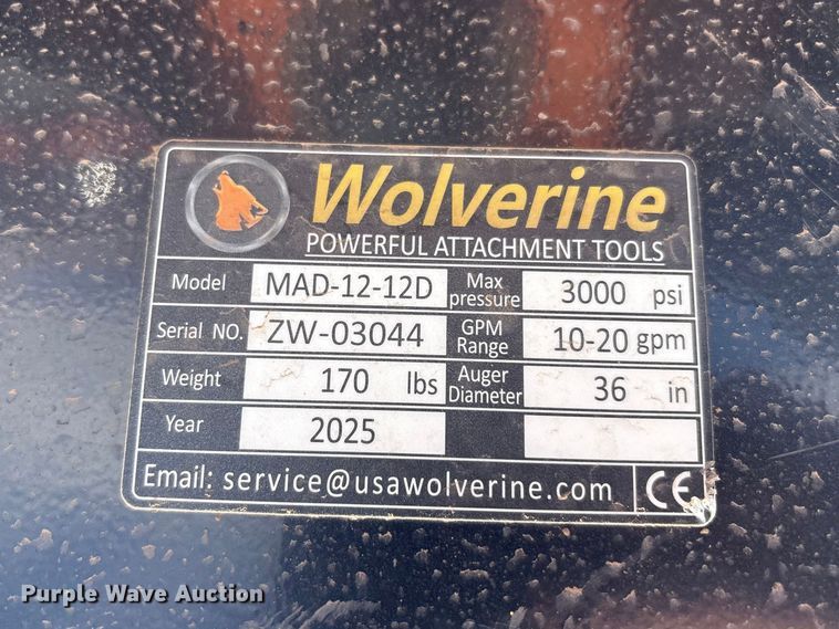 image for item FC2183 Wolverine MAD-12-12D compact utility loader auger