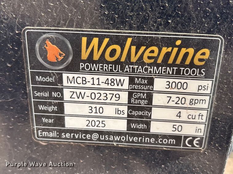 image for item FC2184 2025 Wolverine MCB-11-48W compact utility loader 4-in-1 bucket