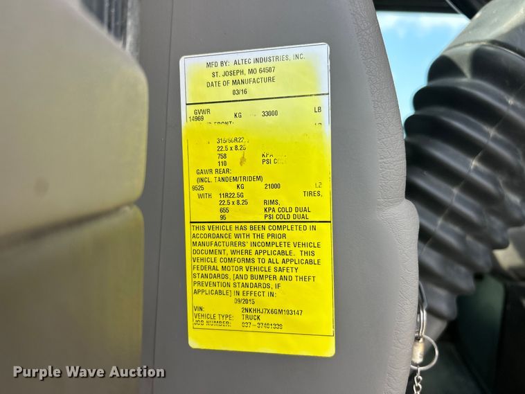 image for item FC5310 2016 Kenworth T370 digger derrick truck