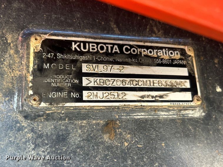image for item FC5356 2021 Kubota SVL 97-2 tracked skid steer loader