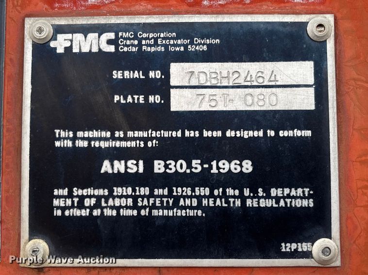 image for item FC5544 1975 FMC 75T-080 convertible