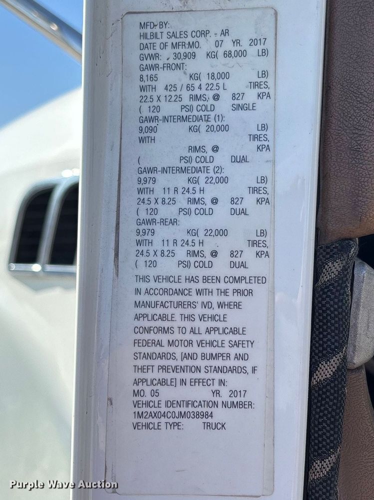 image for item FC5566 2018 Mack GU713 dump truck