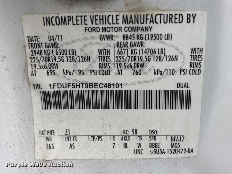 image for item FG2636 2011 Ford F550 Super Duty utility / service truck