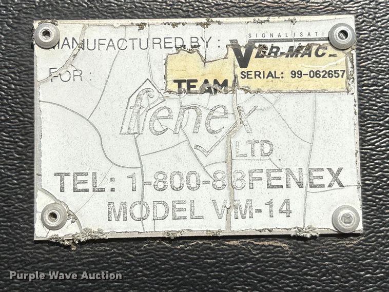 image for item FG2873 1999 Vermac F-101KP manhole support trailer