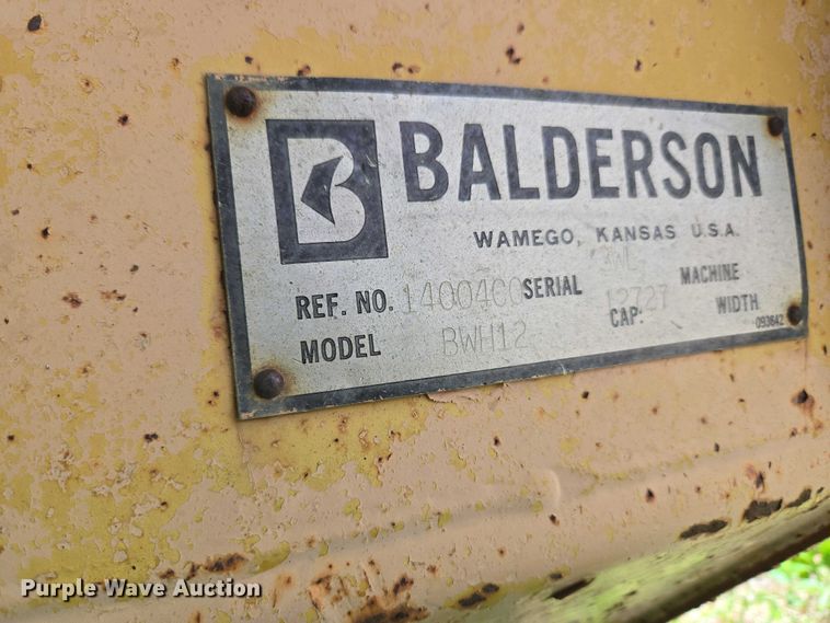 image for item FH6578 Balderson BWH12 dozer blade