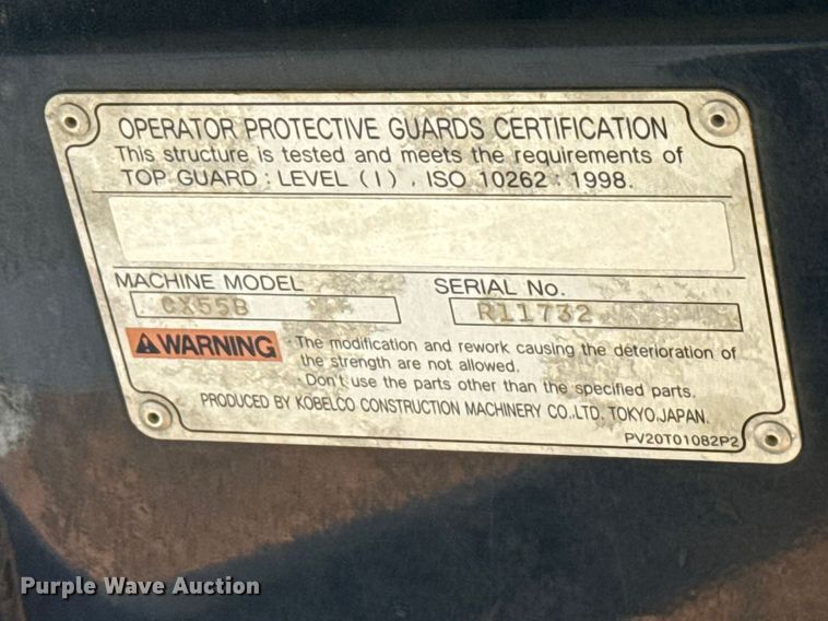 image for item FH6597 2015 Case CX55B mini excavator