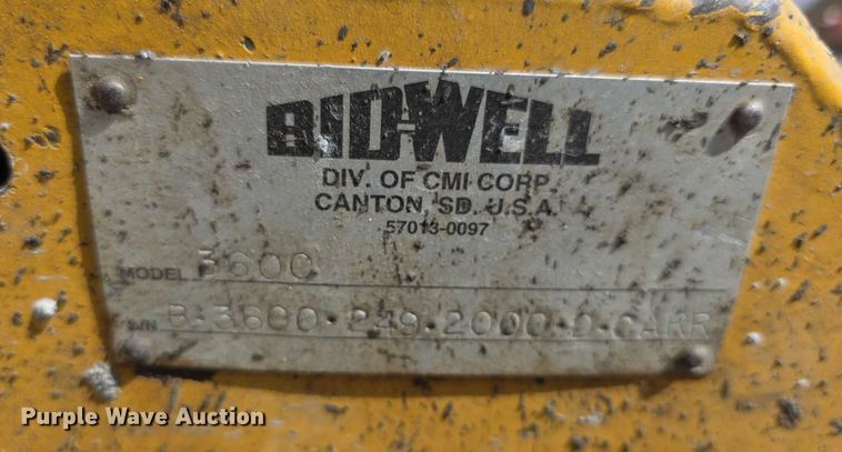 image for item FI0965 Bidwell 3600  bridge deck finisher