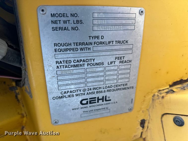 image for item FK0048 Gehl DL6L telehandler