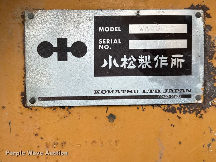 image for item FK0055 Komatsu WA400-1 wheel loader