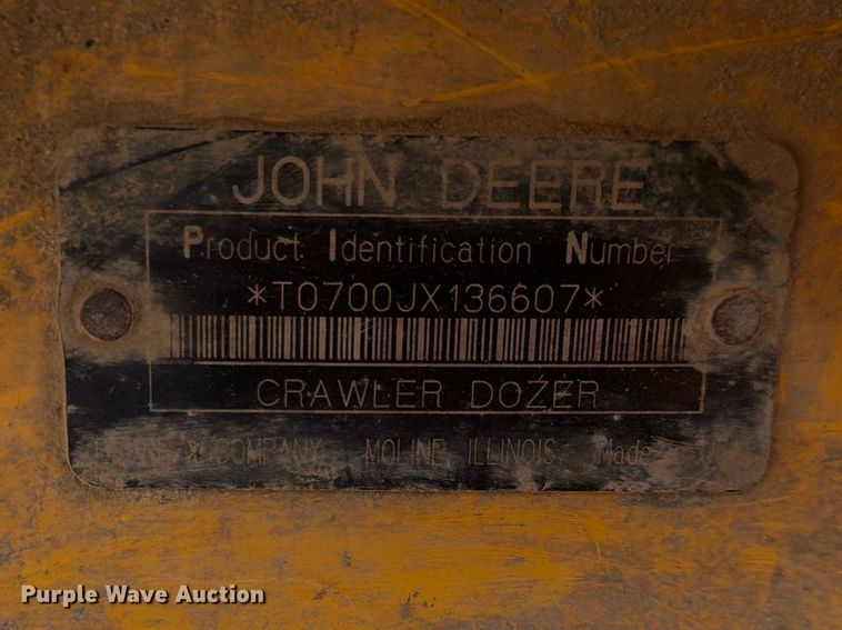 image for item FK0077 2007 John Deere 700J LGP dozer