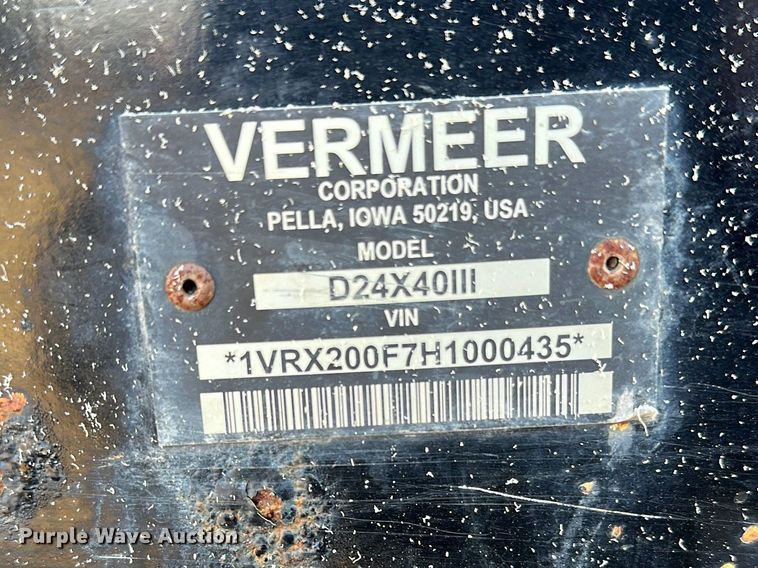 image for item FK1853 2017 Vermeer D24x40III directional boring unit