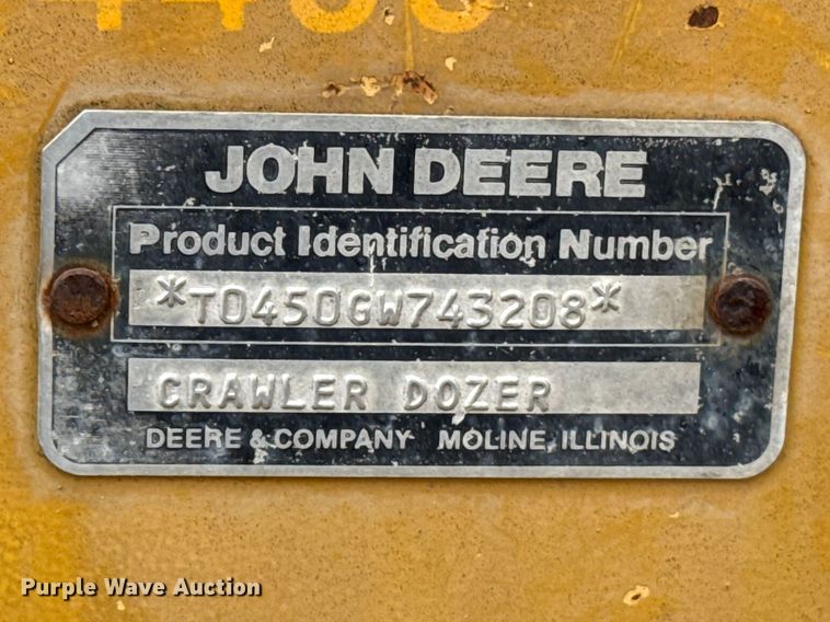 image for item NK9151 1988 John Deere 450G dozer
