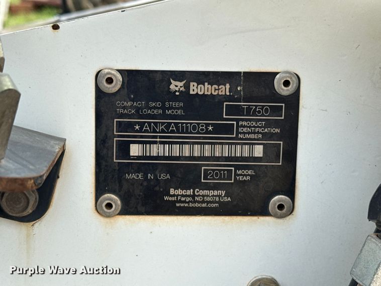 image for item NK9196 2011 Bobcat T750 skid steer loader
