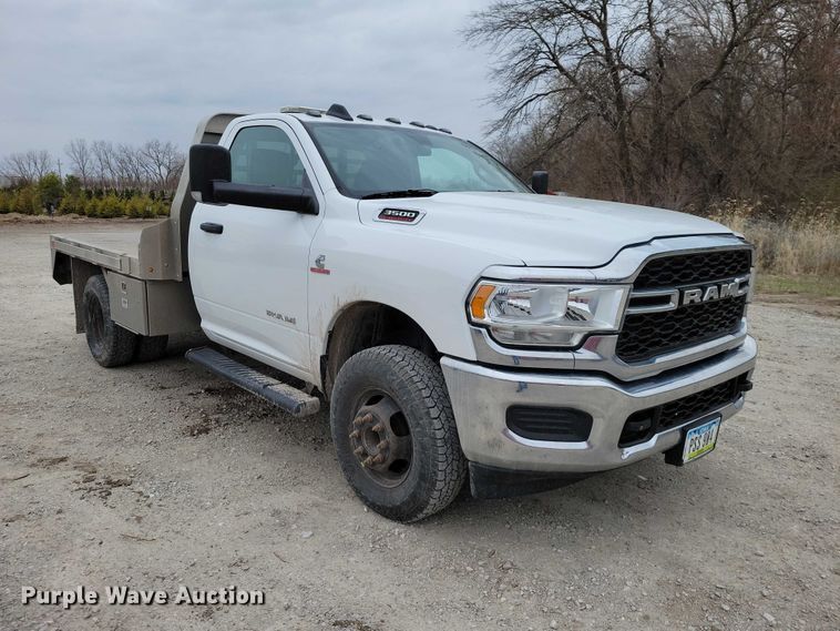 image for item NK9988 2020 RAM 3500 flatbed pickup truck