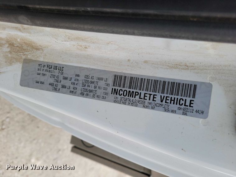 image for item NK9988 2020 RAM 3500 flatbed pickup truck
