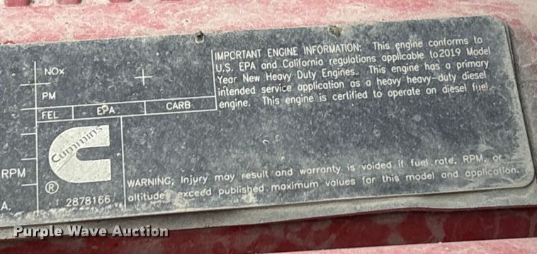 image for item YA2031 2020 Kenworth T880 dump truck