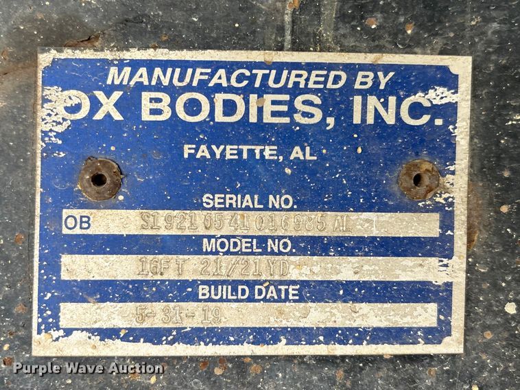 image for item YA2234 2019 Mack GR64F dump truck