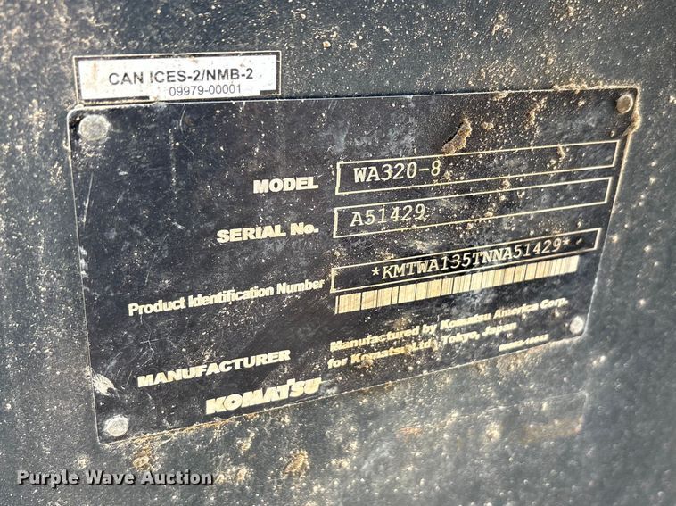 image for item YA2894 2023 Komatsu WA320-8 wheel loader