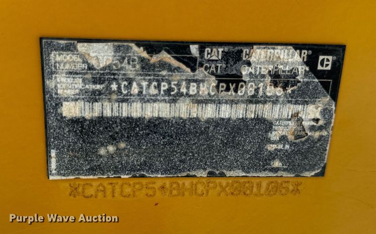 image for item YA2899 2012 Caterpillar CP54B single drum vibratory roller