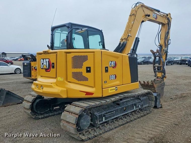 image for item YA2912 2023 Caterpillar 308CR mini excavator