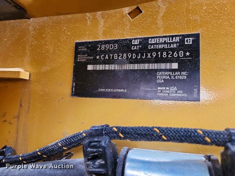 image for item YA2913 2023 Caterpillar 289D3 tracked skid steer loader