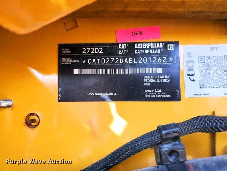 image for item YA2914 2018 Caterpillar 272D2 skid steer loader