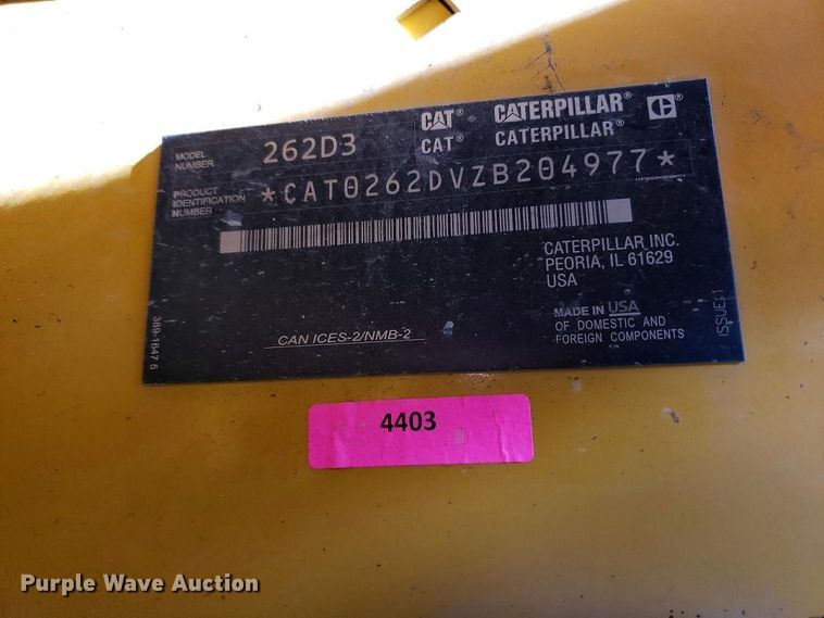 image for item YA2917 2022 Caterpillar 262D3 skid steer loader