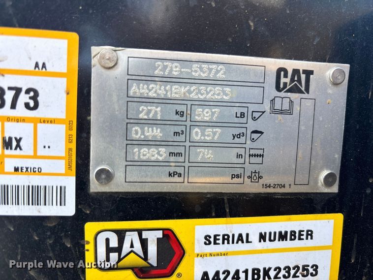 image for item YA2918 2022 Caterpillar 262D3 skid steer loader
