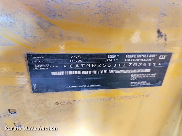 image for item YA2920 2024 Caterpillar 255 tracked skid steer loader