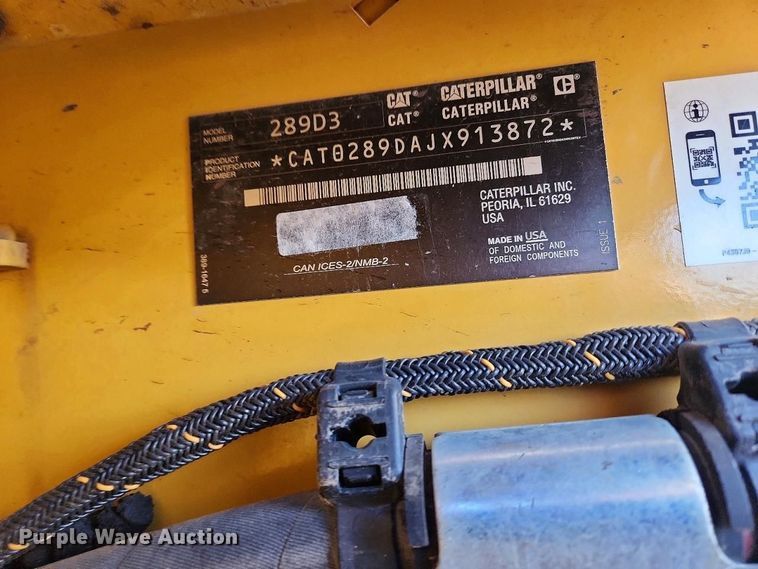image for item YA2921 2023 Caterpillar 289D3 tracked skid steer loader