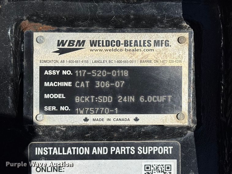 image for item YA2923 2024 Caterpillar 306CR mini excavator