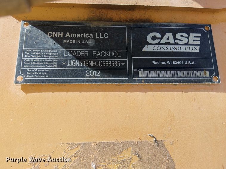 image for item YA2975 2012 Case 590 Super N backhoe