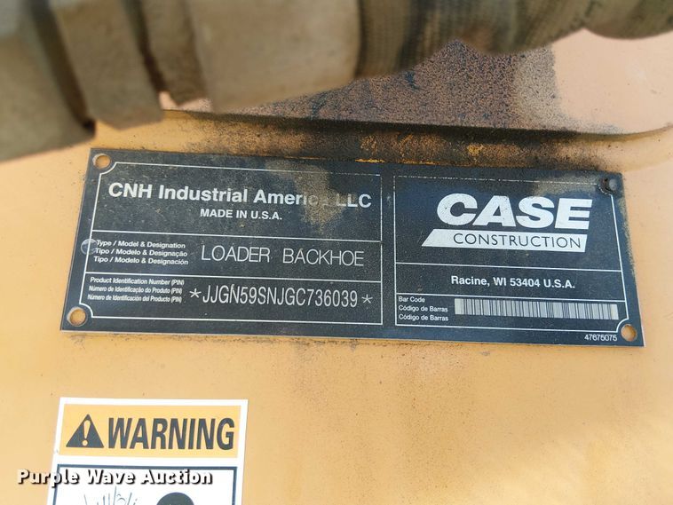 image for item YA2976 2016 Case 590 Super N backhoe