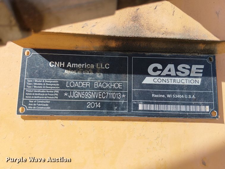 image for item YA2977 2014 Case 590 Super N backhoe