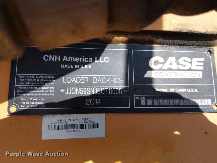 image for item YA2978 2014 Case 590SN backhoe