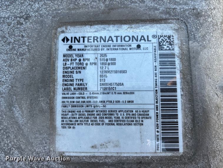 image for item YA3018 2026 International HX620 vacuum truck