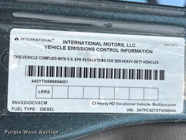 image for item YA3018 2026 International HX620 vacuum truck