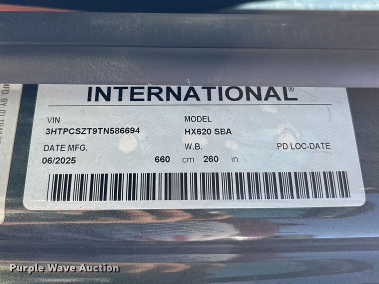 image for item YA3018 2026 International HX620 vacuum truck