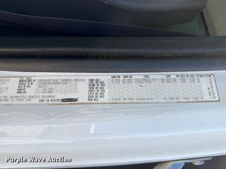 image for item DH1944 2013 Freightliner 108SD dump truck