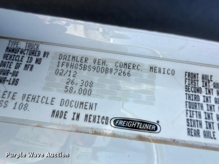 image for item DH1944 2013 Freightliner 108SD dump truck