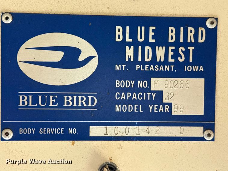 image for item DZ5437 1999 Blue Bird school bus