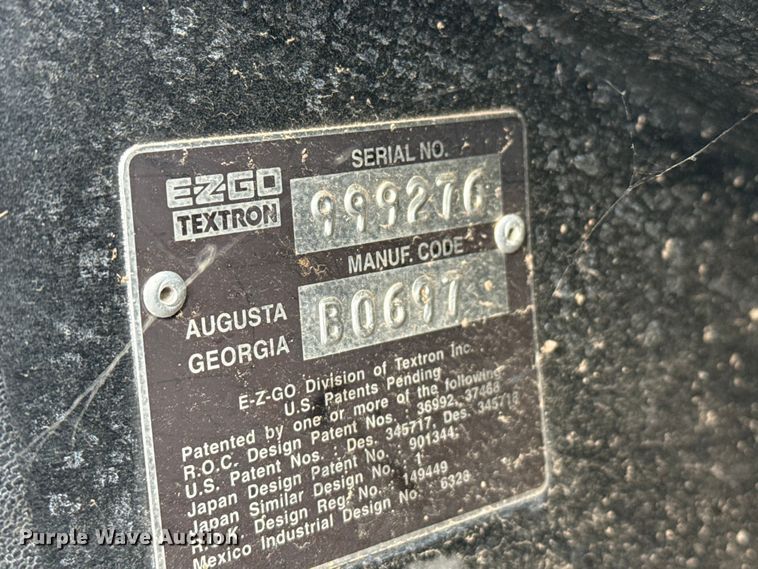 image for item DZ5447 1997 EZ-GO golf cart