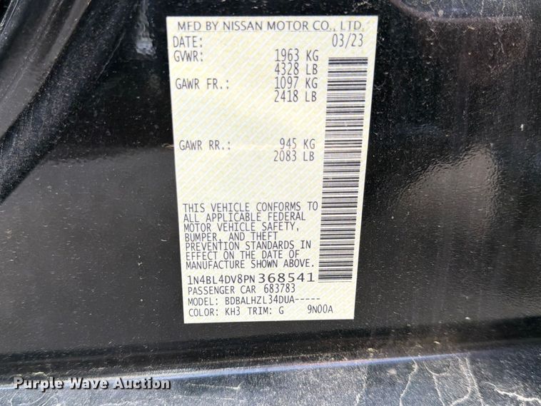 image for item EL0089 2023 Nissan Altima 