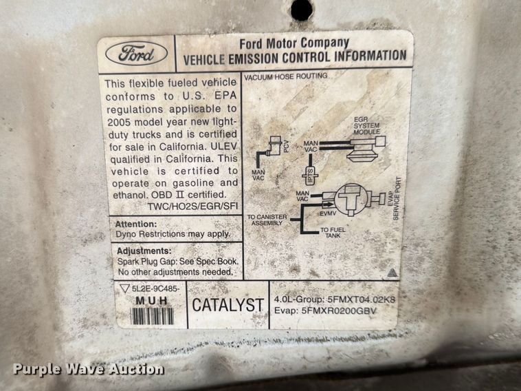 image for item EL0094 2005 Ford Explorer SUV