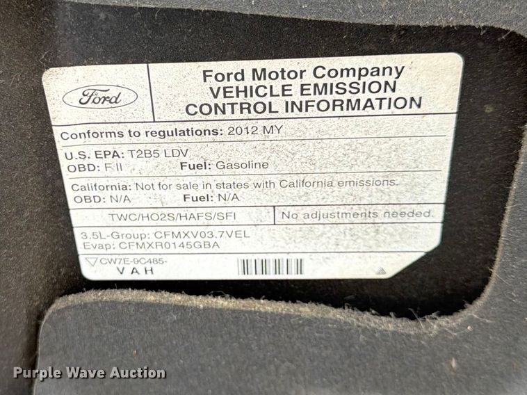 image for item EL0095 2012 Ford Taurus 