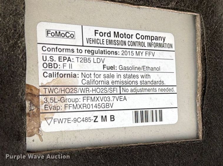 image for item EL0108 2015 Ford Taurus 