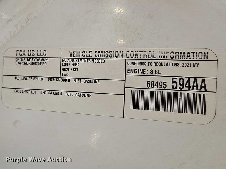 image for item EO7226 2021 Dodge Durango SSV SUV