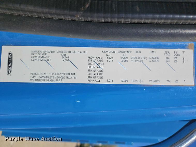 image for item EO7227 2016 Freightliner 108SD refuse truck