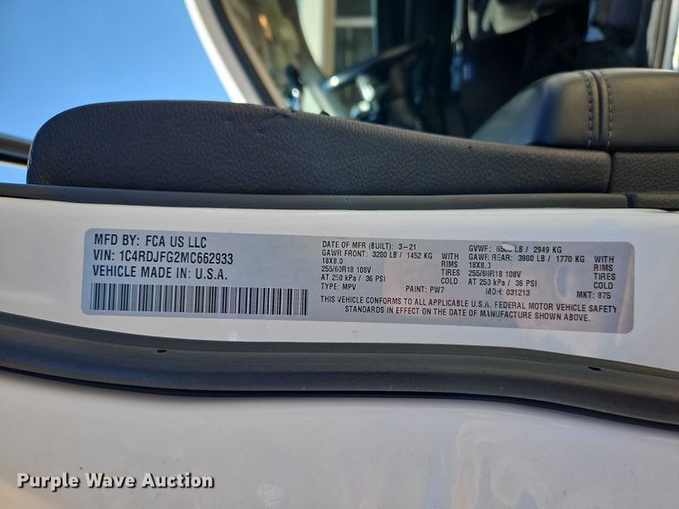 image for item EO7229 2021 Dodge Durango SSV SUV